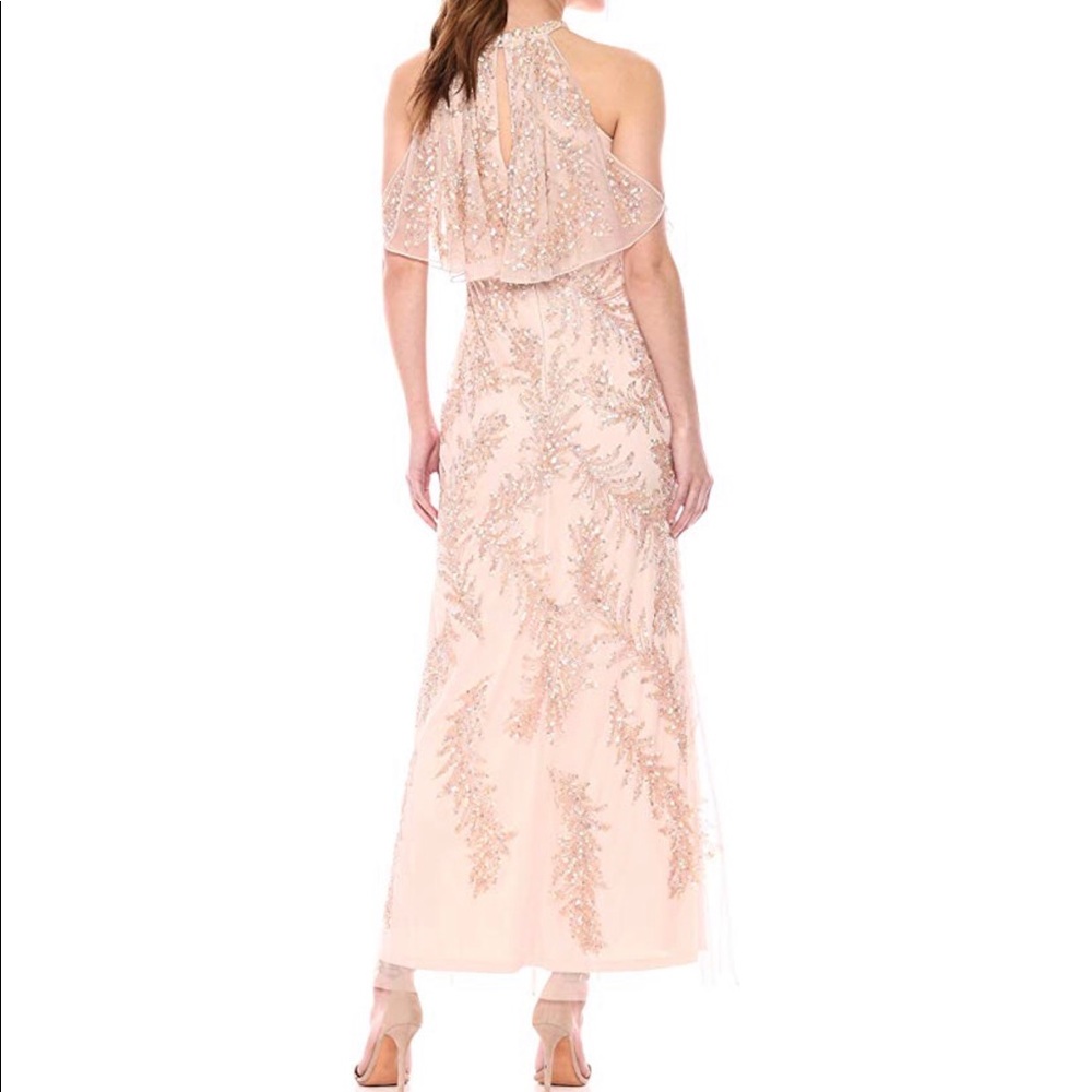 NWT Aidan Mattox Women’s Cold Shoulder Beaded Gown - Picture 2 of 6